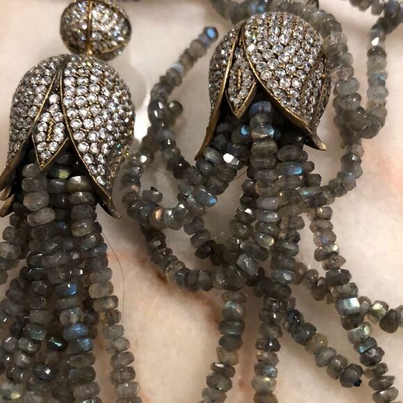 Handmade designer labradorite necklace  - Picture 2 of 4